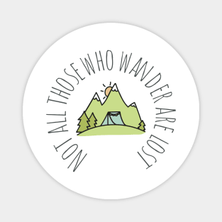 Cool hiking camping design for outdoor fans Magnet